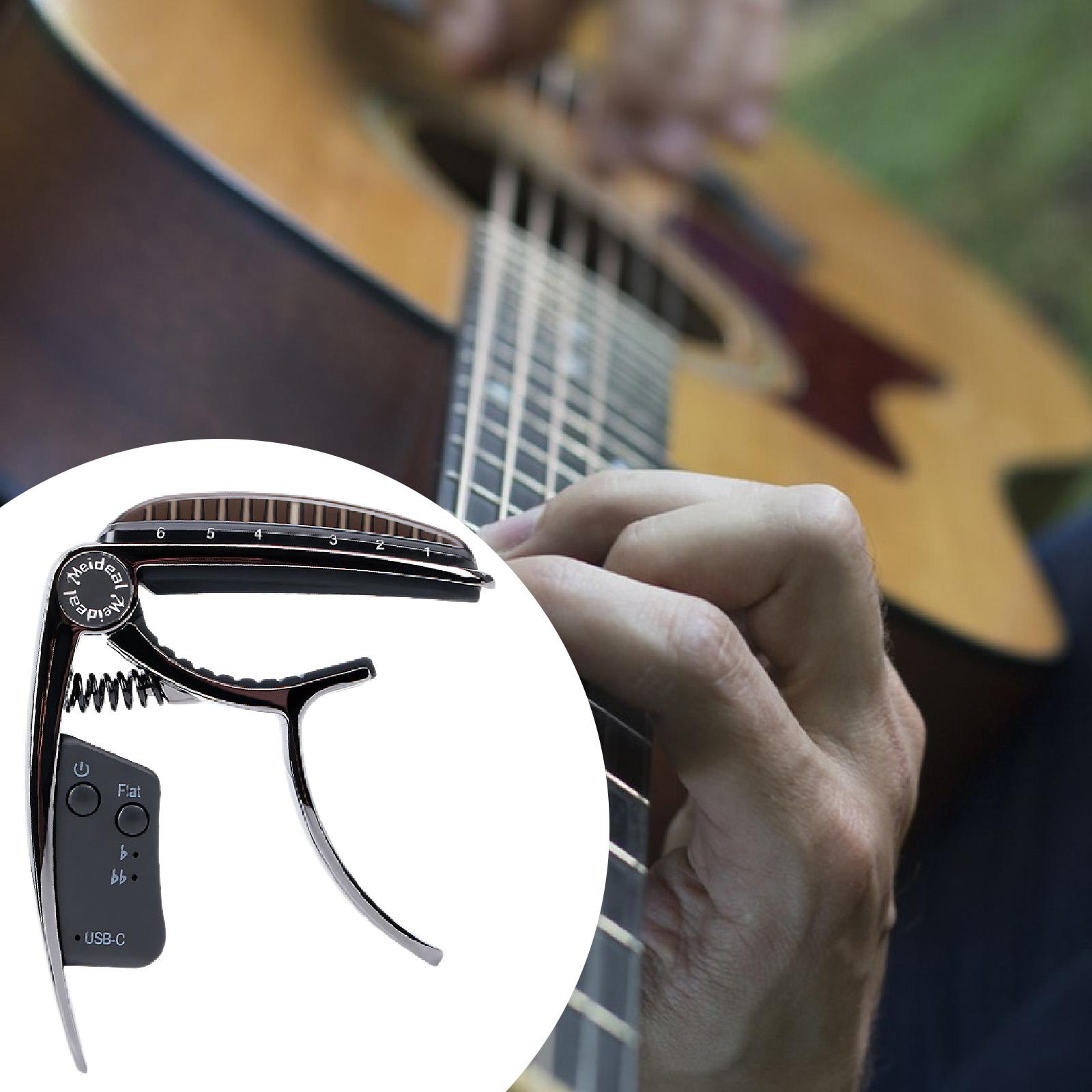 Guitar Capo Quick Change Clamp Guitar Accessory Zinc Alloy Design Suitable for Acoustic Electric Beginners