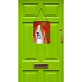 thumbnail image 2 of Basset Hound Red and Green Snowflakes Holiday Christmas Wall or Door Hanging Prints, 2 of 2