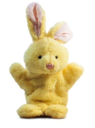 Brand new Bevery Hills Teddy Bear Company Plush Yellow Bunny 11 Inch Hand Puppet 