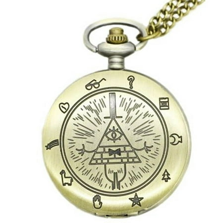 Gravity Falls Bill Cipher Wheel Bronze Finish Pocket Watch