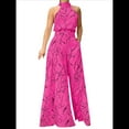 thumbnail image 1 of Elegantes para Mujer, para Fiestas de Noche, Invitadas de Boda, Grandes, Sin Mangas, Pantalones Largos de Pierna Rosa XL, 1 of 5