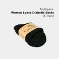 thumbnail image 2 of Cosyfeel Diabetic Socks Women Loose Diabetic Ankle Socks Bamboo Socks for Women's, 4 Pairs Diabetics Neuropathy Socks (Black, Large), 2 of 7