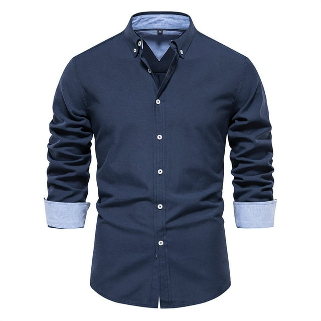 Camisa de manga larga con solapa estrecha y estampado floral para hombre, poliéster estampado, informal para todas las estaciones, tallas S-XXL