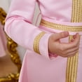 thumbnail image 6 of Staki Abayas for Girls Kids Girls Ramadan Muslim Lace Trim Maxi Dress with Belt Prayer Arabic Kaftan Dubai Islamic Eid Dresses 2T 3T 4T Pink,6-7 Years, 6 of 7