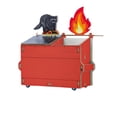 thumbnail image 1 of Funny Wooden Trash Can Fire Pen Holder in 4 Colors for Customizable and Compact Desk Storage, 1 of 8