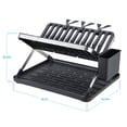 thumbnail image 7 of Home Zone Living Foldable X-Frame Dish Drying Rack with Drip Tray and Utensil Caddy, 7 of 7
