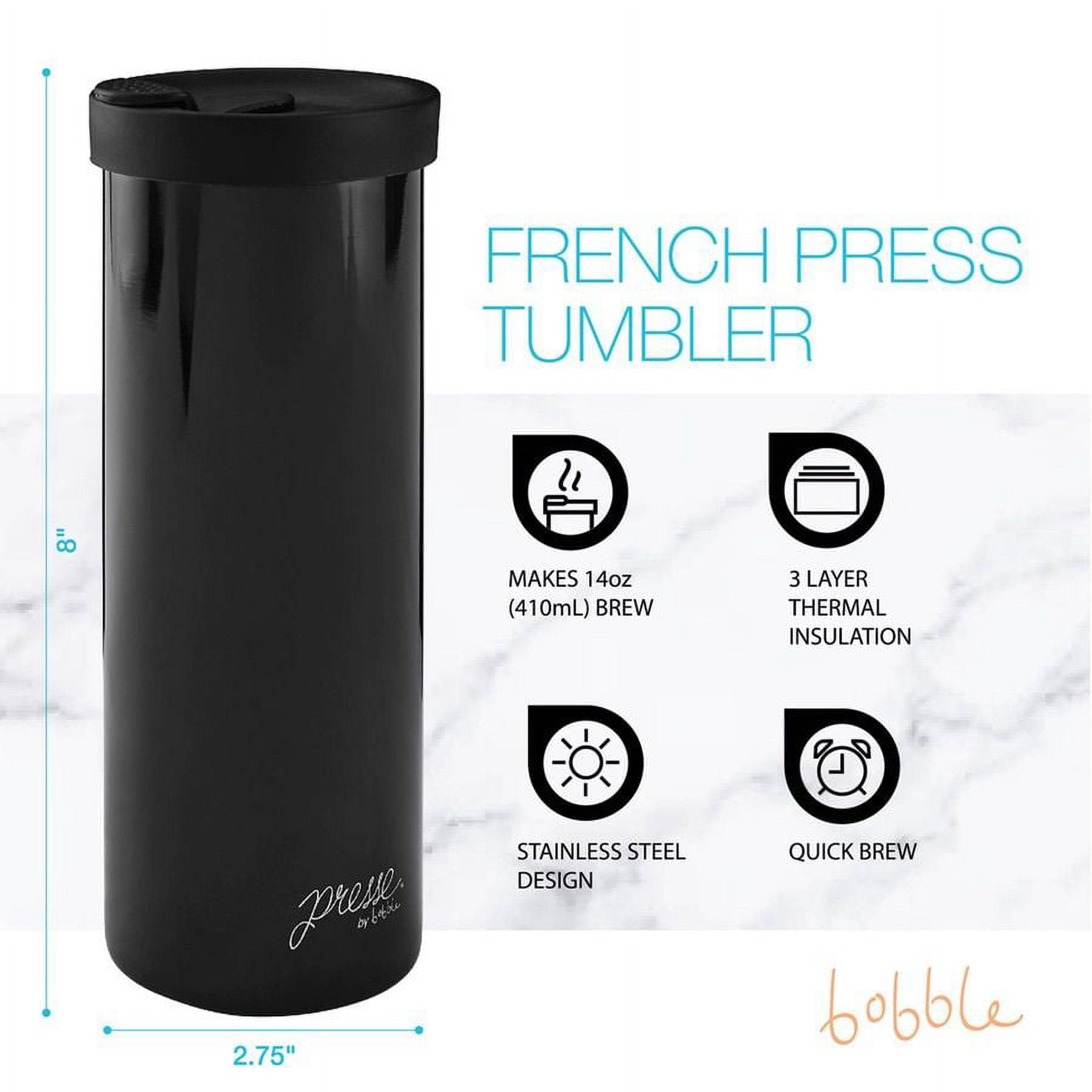 BENFUCHEN Portable French Press Coffee Maker Car-Go Vacuum Insulated Travel  French Press Mug, Hot/Cold Brew Coffee Press With Four-Layer Unique Filter  Mesh Stainless Steel Tea Press Single Serve - Yahoo Shopping