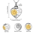 thumbnail image 5 of Miyuadkai Necklaces Sunflower Necklaces For Ashes Jewelry For Ashes Memory Necklace Gift Keepsake For Relatives And Jewelry Silver 2.1x1.5cm, 5 of 10