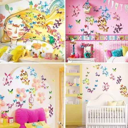 60 X Pcs 3d Colorful Erfly Wall Stickers Diy Art Decor Crafts For Nursery Room Classroom Offices Kids Bedroom Canada - Nursery Room Decor Diy Ideas 60 X Pcs 3d Colorful Erfly Wall Stickers Diy Art Decor Crafts For Nursery Room Classroom Offices Kids Bedroom Canada - Nursery Room Decor Diy Ideas