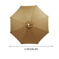 thumbnail image 2 of DAMAI 6.5ft/7.5ft/8ft/9ft/10ft Universal Patio Umbrella Replacement Canopy, 6 Ribs 8 Ribs Outdoor Market Table Patio Umbrella Canopy Cover Replacement UV Protective Cloth(Khaki,9FT(6-Ribs)), 2 of 5