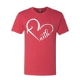 thumbnail image 2 of Wild Bobby Heart Made Of Faith Inspirational/Christian Men Premium Tri Blend Tee, Vintage Red, Medium, 2 of 5