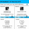 thumbnail image 5 of HP OmniBook 5 16" 2K Touchscreen Copilot+ AI Laptop, Snapdragon X Plus X1P-42-100, 32GB LPDDR5X RAM, 1TB SSD, Backlit KB, Wi-Fi 6E, Win 11 Pro, 5 of 7