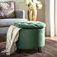 thumbnail image 2 of SAFAVIEH Amelia Tufted Storage Ottoman Emerald, 2 of 7