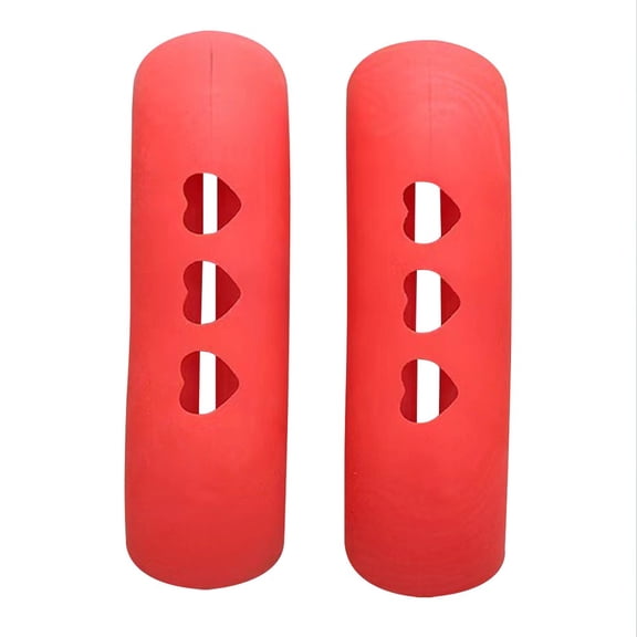 Silicone Pot Handle Covers 6 Pack, Heat Resistant Up To 250 DegreeC Anti-Scald Grips For Cast Iron Skillets, Frying Pans and Cookware, Safe Kitchen Assist Holders(Red)