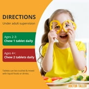 NuBest Doctor Taller Kidz, Multivitamins and Multiminerals for healthy Bone Growth and Bone Health, Grape Flavor, 60 Chewable Tablets