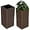 Brown, variant on Tall Planter and Sierra Square Wicker Planter Set of 2 - Modern Outdoor Planters for Patio, Balcony, or Garden