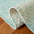 thumbnail image 4 of Safavieh Montauk Collection Tapis de Table en Coton Fait à la Main, 6' x 9', Turquoise / Ivoire, 4 of 5