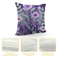 thumbnail image 4 of ONETECH  Purple Floral Throw Pillow Case, Cute Flower Decor Pillow Cover, Bedroom Living Room Cushion Cover for Couch Sofa Bed (Purple Floral-1), 4 of 5