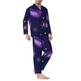 thumbnail image 3 of Kll Eggplant Sleepwear Mens Flannel Pajamas,Long Cotton Pj Set, 3 of 9