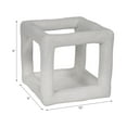 thumbnail image 4 of Textured Open Square Sculpture for Home Decor -  Modern Geometric Ornament for Coffee Table and Mantel Decor - Accent Display for Living Room, Office, Bathroom, and Shelf Decor - 9", White, 4 of 12