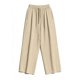 thumbnail image 5 of Ceisia Men's Linen Blend Loose Wide Leg Casual Pants with Elastic Drawstring Waist & Pockets Khaki M Gifts, 5 of 8