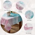 thumbnail image 5 of Pink Turquoise Ombre Table Cloth Waterproof Tablecloths, Abstract Beach Waves Gradient Tablecloth Dining Table Cover for Kitchen Party Tabletop Outdoor, Square Tablecloth 60x60 Inch, 5 of 9