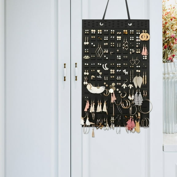 Milisten 1Set Hanging Necklace Holder Felt Jewelry Organizer For Women Home Use