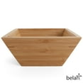 thumbnail image 2 of Belari 6.25" Bamboo Eco Friendly Reusable Bowl Set - Square Bamboo Bowls - Wood Dinnerware, 2 of 5
