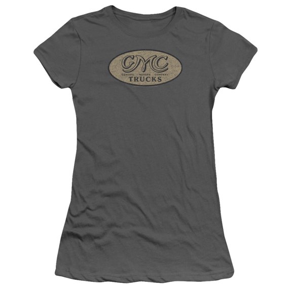GMC Vintage Oval Logo S/S Junior Women's T-Shirt Sheer Charcoal