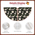 thumbnail image 3 of Xecao Daisy Pattern Christmas Tree Skirt Holiday Part Decorations for Christmas Tree, Farmhouse Christmas Decor Xmas Holiday Home Party Decorations-48", 3 of 6