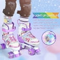 thumbnail image 3 of Roller Skates for Kids, Adjustable Roller Skates with Light up Wheels for Girls, Teens, US Size : 13C-3Y, Medium, 3 of 7