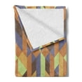 thumbnail image 2 of Earth Tones Soft Flannel Fleece Throw Blanket, Geometric Pattern with Retro Style Inspired by Intricacy of Gothic Era, Cozy Plush for Indoor and Outdoor Use, 60" x 80", Multicolor, by Ambesonne, 2 of 5