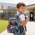thumbnail image 3 of KUIFORTI Red Tractor Toddler Backpack Boys Kids School Bag with Front Storage Pockets Adjustable Straps 13.5 Inch for Preschool Kindergarten Back to School Gifts, 3 of 7