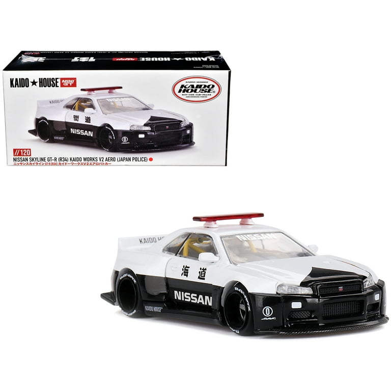 ミニカー NISSAN SKYLINE GT-R R34 KAIDO WORKS 1/64 MINI GT Nissan Skyline GT-R (R34) Kaido Works GReddy V1