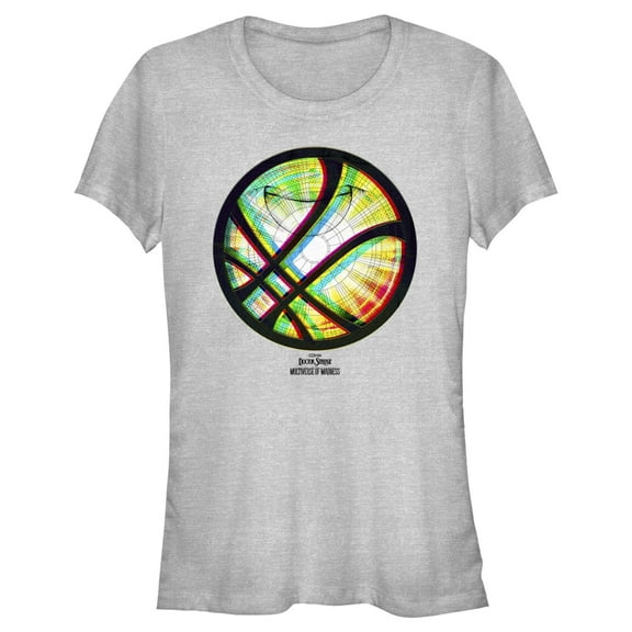 Junior's Marvel Doctor Strange in the Multiverse of Madness Neon Logo Graphic Tee Athletic Heather Large