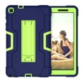 thumbnail image 2 of Case for Galaxy Tab A 8.0" 2019 SM-P200/P205, Kickstand Shockproof Kids Proof Case Heavy Duty High Impact Resistant Hybrid Three Layer Rugged Defender Full Body Protection Case, Blue+Verdant, 2 of 7