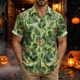 thumbnail image 2 of WOLIAUO Halloween Shirts Halloween Costumes Vintage Horror Shirt for Men Skeleton Graphic Tees for Adult 2026 Holiday Fall Spooky Season M Green, 2 of 8
