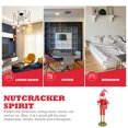 thumbnail image 2 of Desktop Xmas Nutcracker Elf Nutcracker Decoration Wooden Nutcracker Puppet Decor, 2 of 8