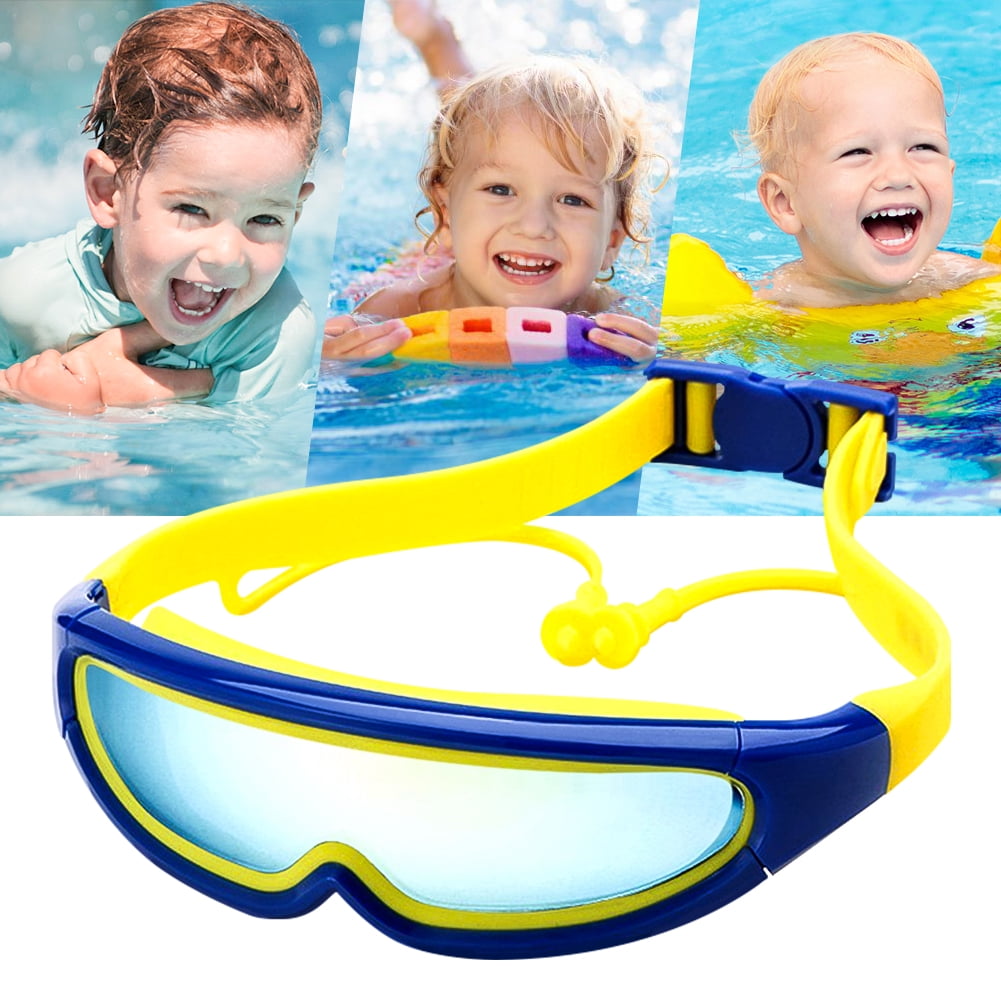 Kids Swim Goggles, Waterproof Swimming Glasses with Earplugs for Children, Teens Kids Swim Goggles, Waterproof Swimming Glasses with Earplugs for Children, Teens