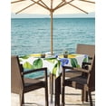thumbnail image 3 of Fsddascl Lemon Flower Outdoor Tablecloth - 60x60 Inch Square Dining Table Cover, Fruit Blue Floral Spring Blooms Botanicals Waterproof Outdoor Table Cloth with Umbrella Hole & Zipper for Patio, 3 of 7