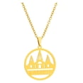 thumbnail image 1 of relayinert Temple Yazidis Charm Thin Chain Durable For Enduring Beauty Elaborately Designed Unique Gift Gold, 1 of 6