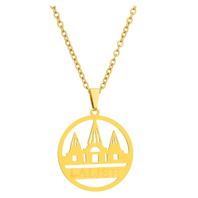 Unatoiry Temple Yazidis Charm Thin Chain Add Elegance And Style To Everyday Outfits Gift Gold