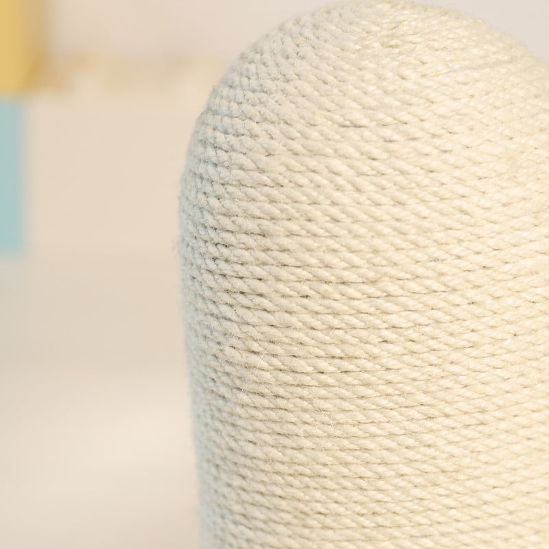 Fairela™ 17.3" Tall Banana Cat Scratching Post - Natural Sisal Rope Scratch Tower with Plush Base for Kittens & Indoor Cats