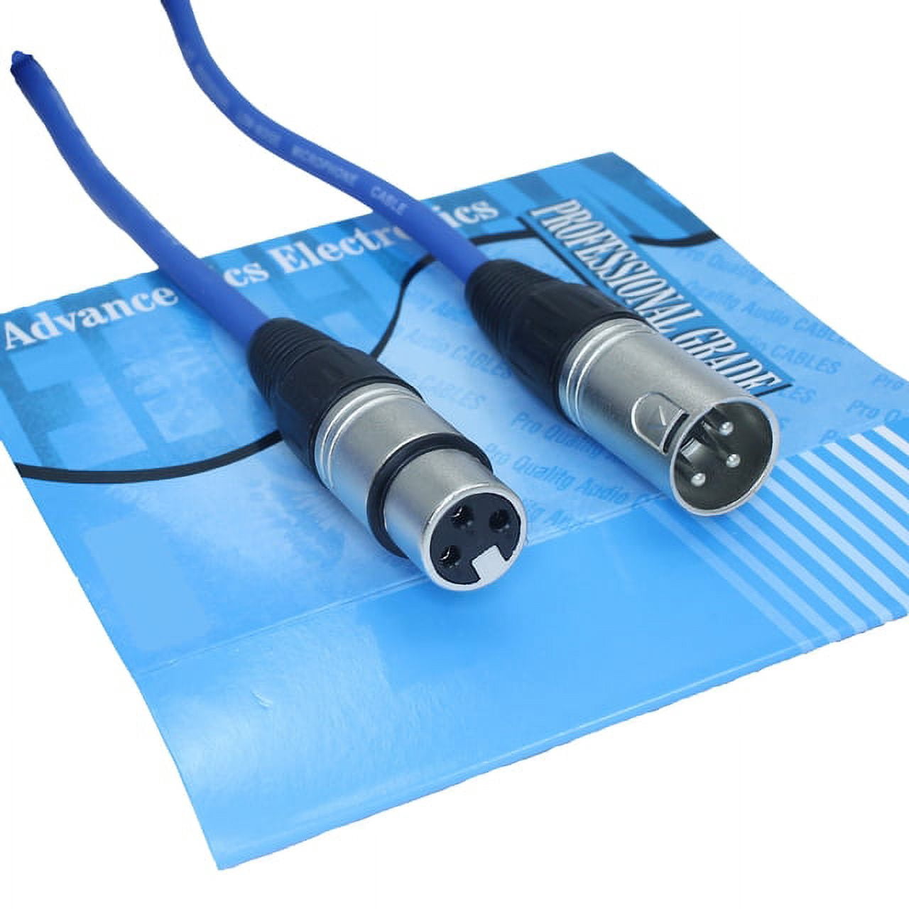 MCSPROAUDIO 50 FOOT MALE TO FEMALE XLR CABLE - Blue