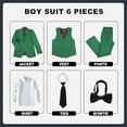 thumbnail image 2 of Lycody Boy's Formal Suit Set 6 piece Slim Fit Kids Tuxedo Suits for Wedding Teen Toddler Boy Dress Suit Outfit, 2 of 7