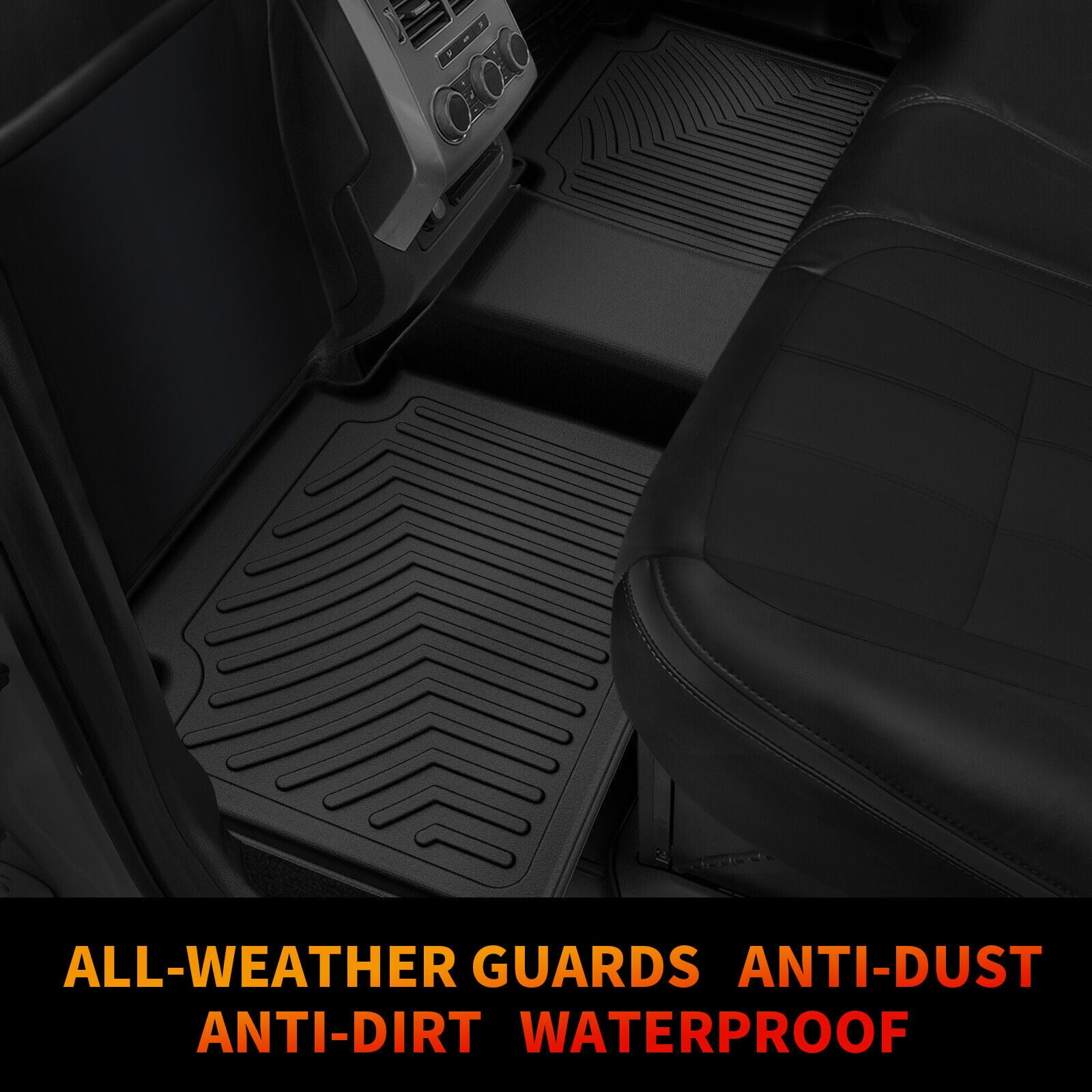 RVNI Floor Mats Liners for 2018-2023 Toyota Camry Standard Models Black TPE Guard 1st and 2nd Row