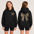 thumbnail image 2 of LRen Girls Leopard Bow Print Hoodies Y2K Pullover Sweatshirts Causal Loose Fit Drop Shoulder Long Sleeve Pocketless for Girls 2-14 Years Fashion Fall Winter Clothes, 2 of 8