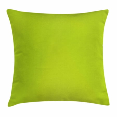 Shade Pillow - Lime Green Throw Pillow Cushion Cover, Empty Backdrop Blurry Off Focus Pastel Toned Shade Color Spring Theme Abstract, Decorative Square Accent Pillow Case, 18 X 18 Inches, Apple Green, by Ambesonne