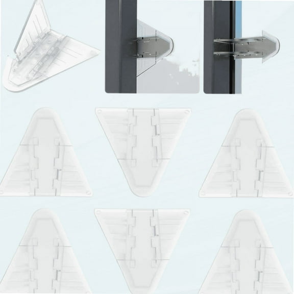 8 Packs Clear Sliding Door Lock, Child Safety Lock for Slide Glass Door, Patio Door, Window Security Bar, Keyless Jammer Stopper, Baby Proofing Child Proof Kids Safety Transparent Home Security