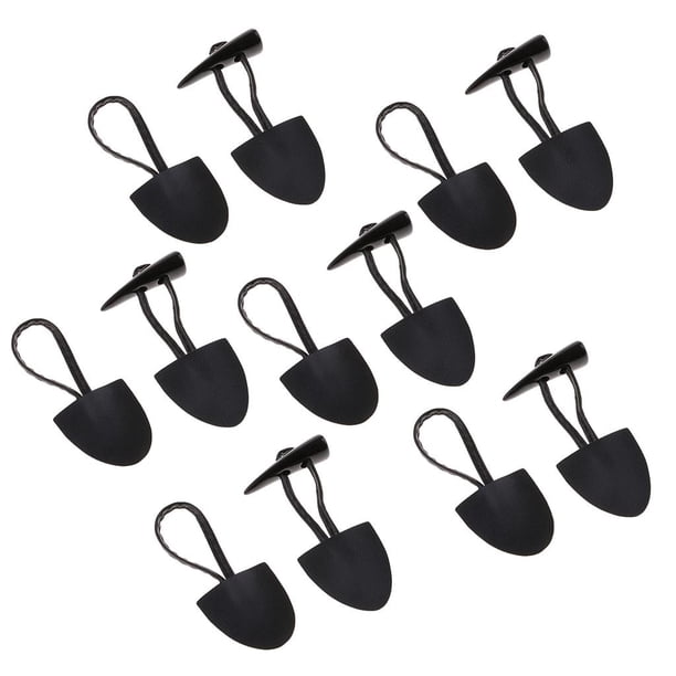 6 pares de botones de palanca de cuero de cuerno de moda para abrigo, chaqueta, bolso, costura DIY 6 pares negro